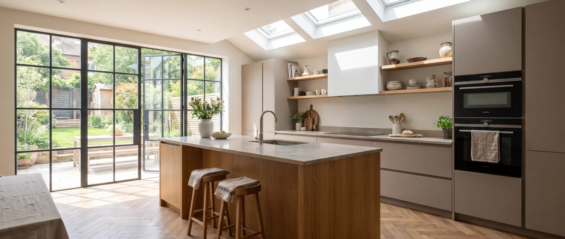 Contemporary style kitchen installation
