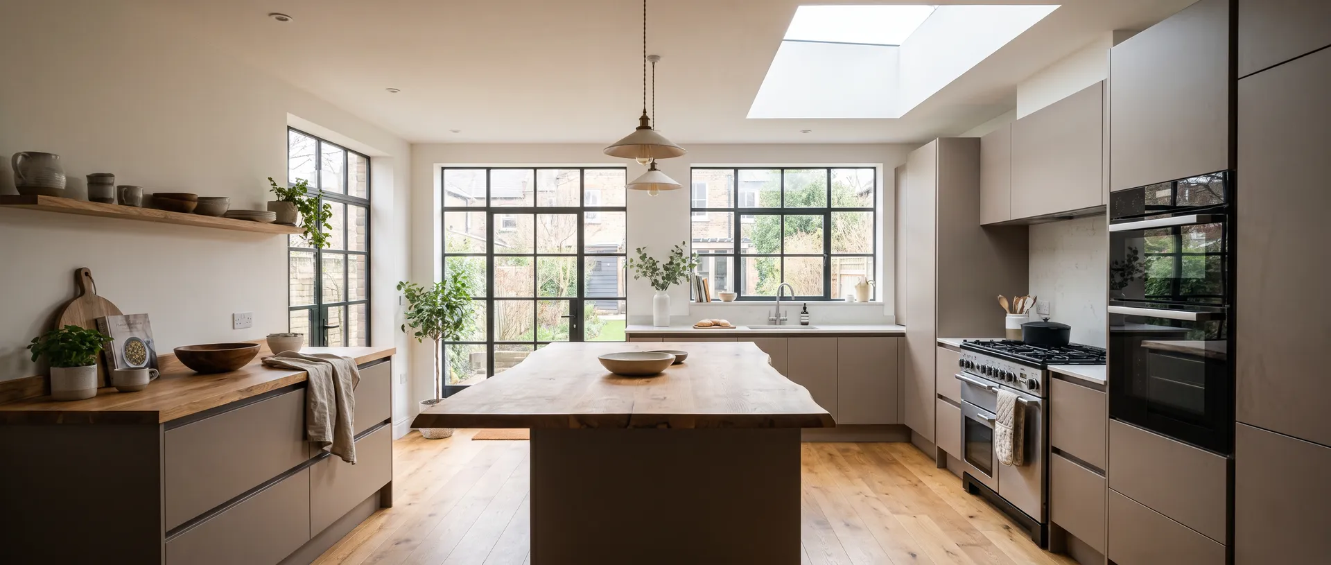 Contemporary style kitchen installation