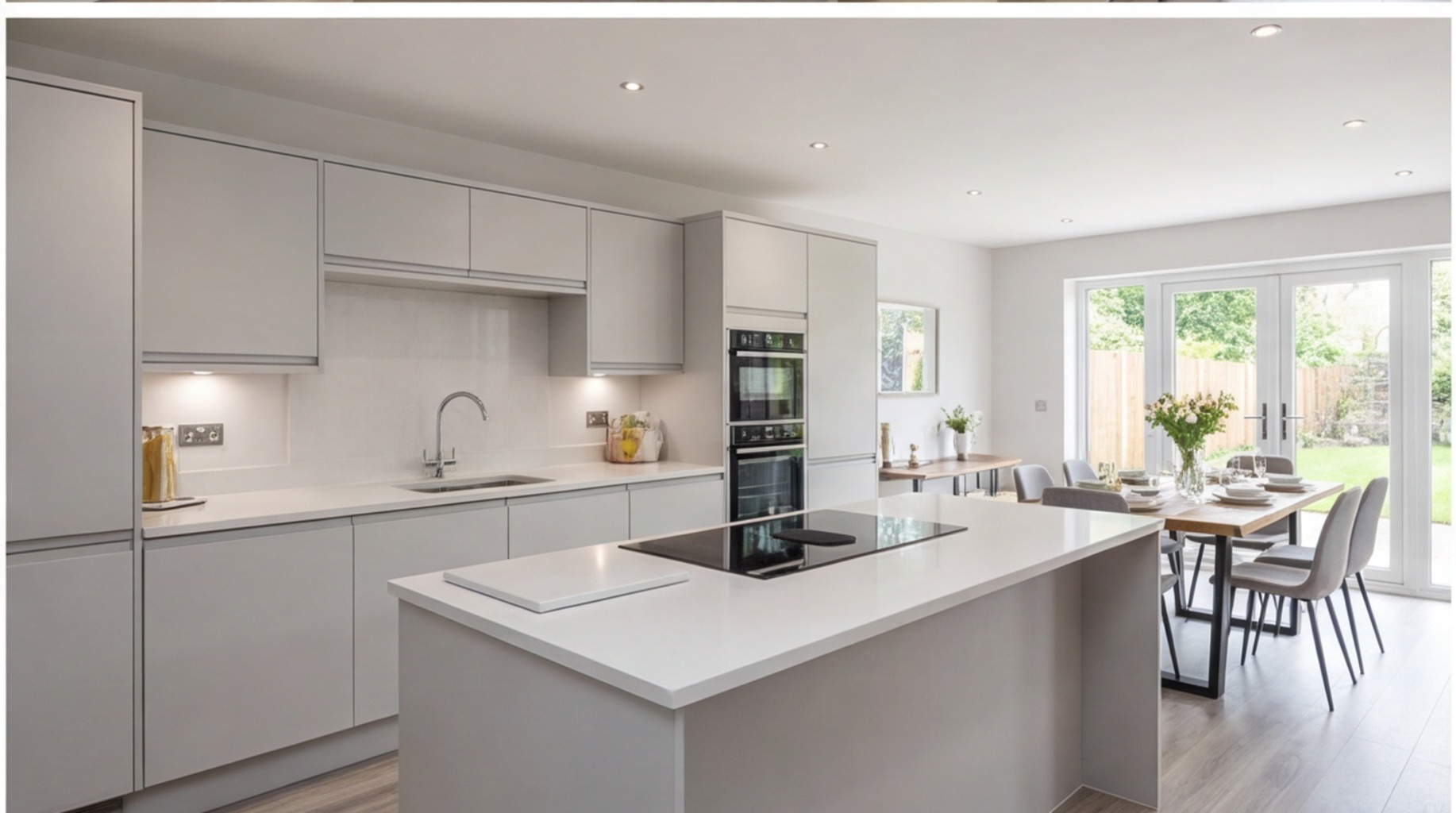 Contemporary kitchen installation in Hinckley – contemporary fitted kitchens by West Midlands specialists