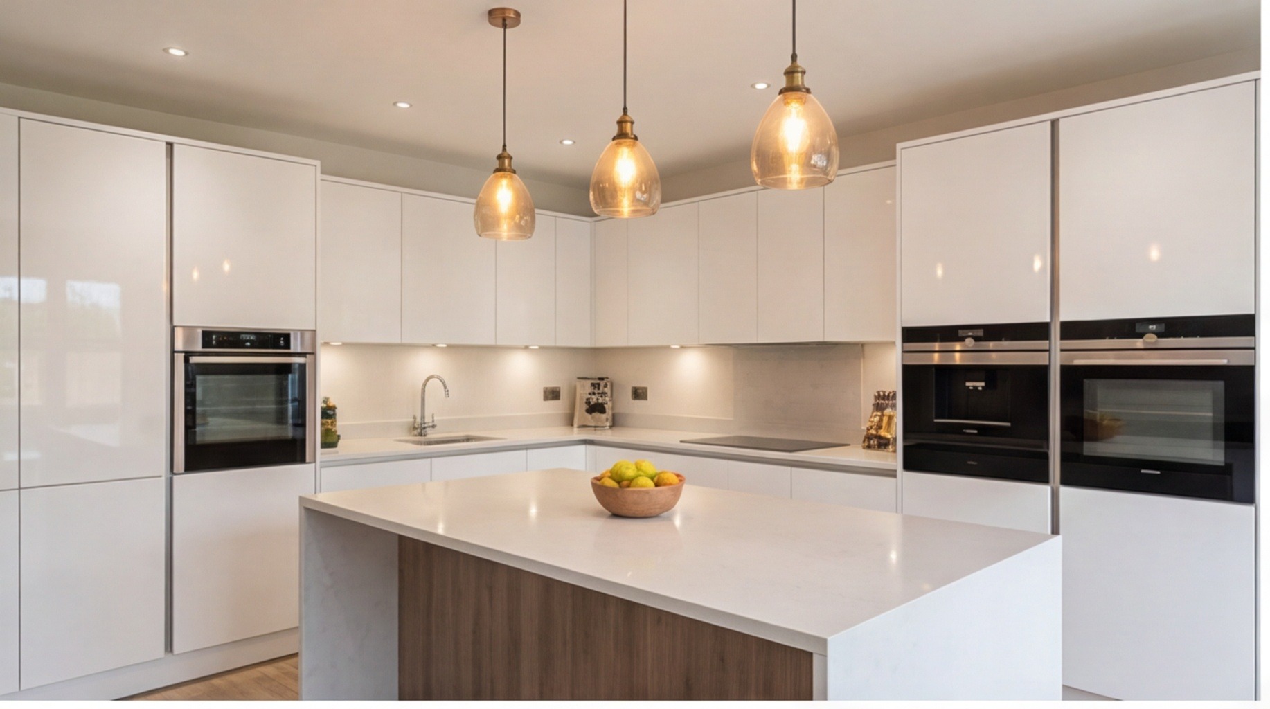 Contemporary kitchen installation in Kenilworth – contemporary fitted kitchens by West Midlands specialists