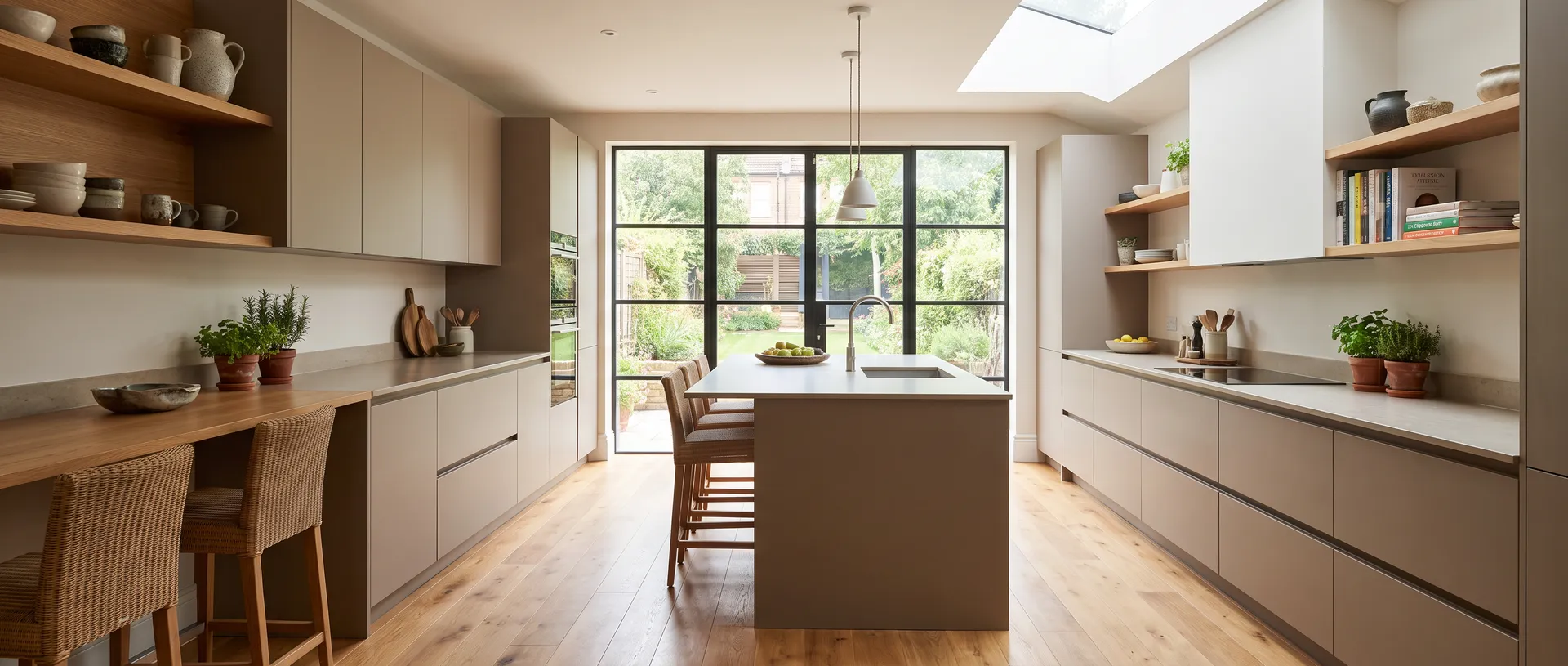 Contemporary style kitchen installation