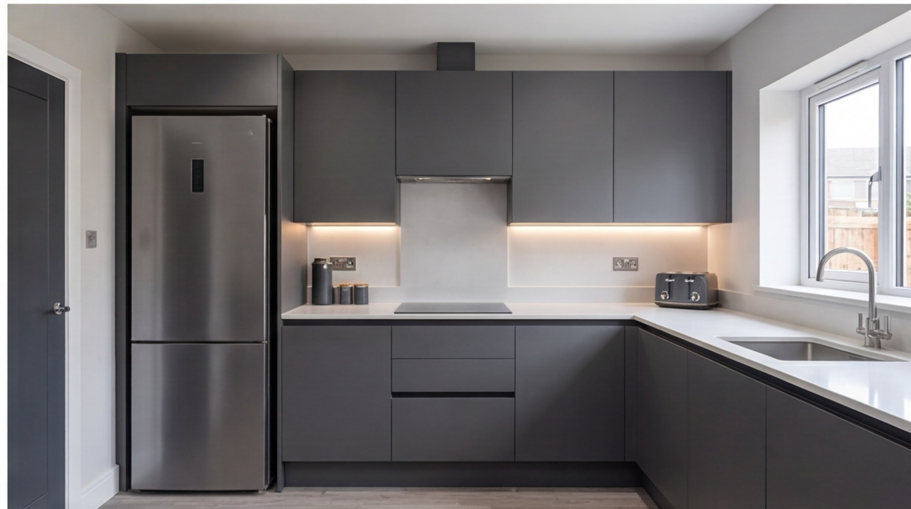 Contemporary kitchen installation in Nuneaton – contemporary fitted kitchens by West Midlands specialists