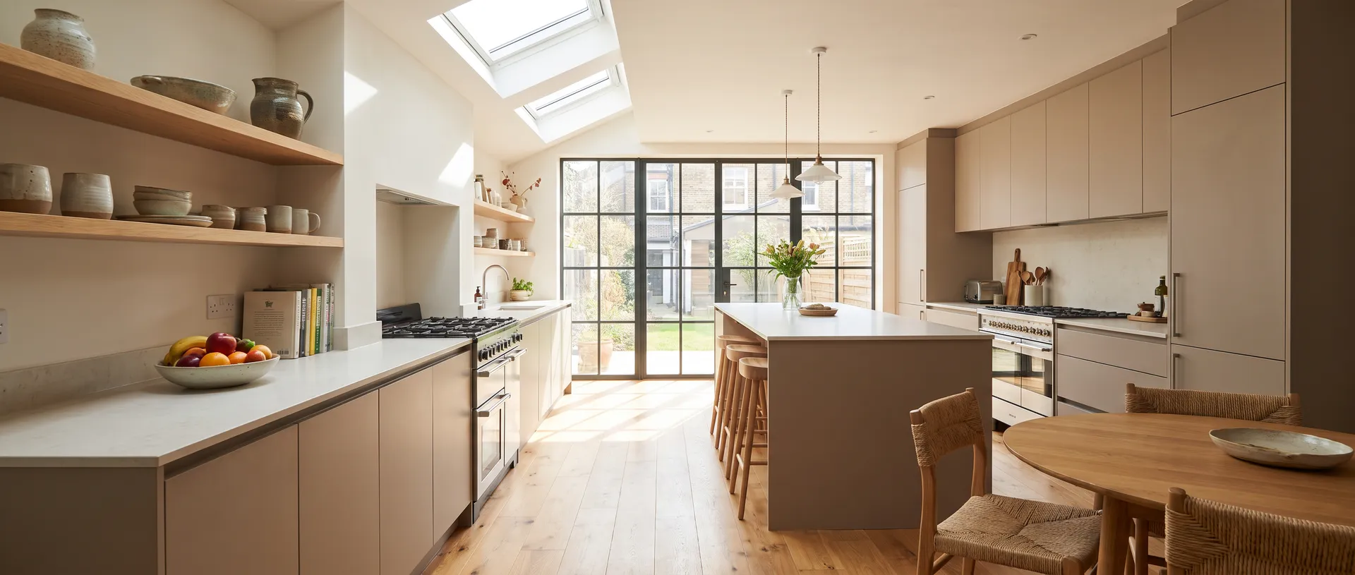 Contemporary style kitchen installation