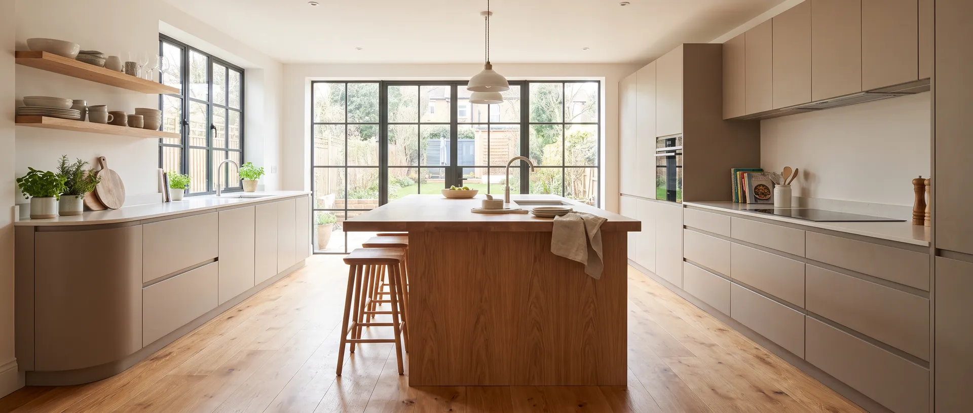 Contemporary style kitchen installation