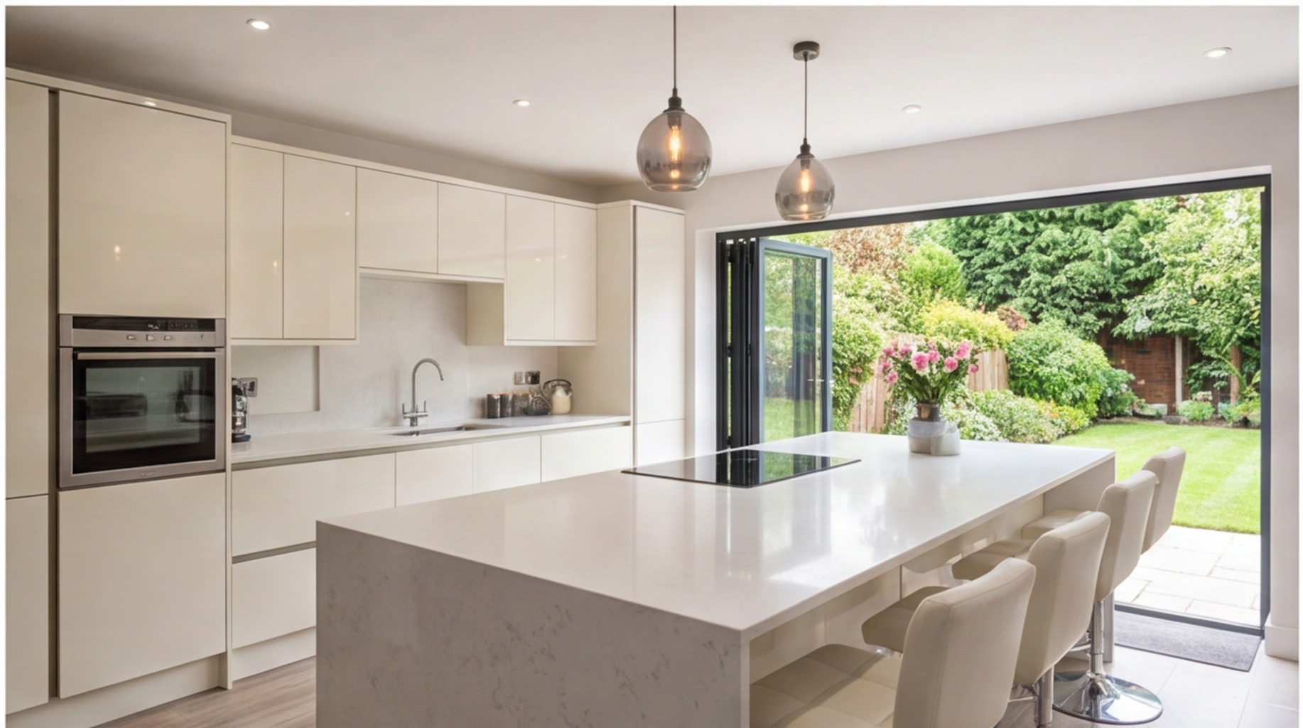 Contemporary kitchen installation in Solihull – contemporary fitted kitchens by West Midlands specialists