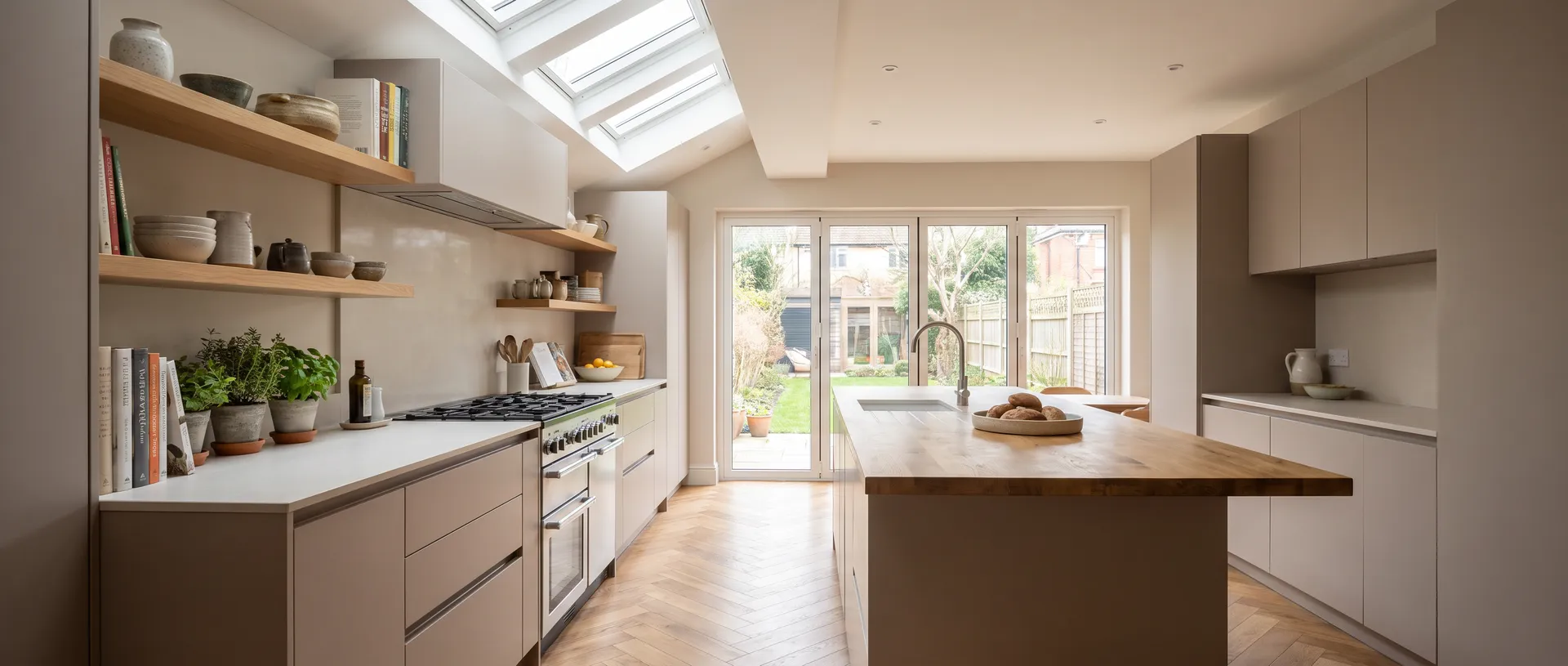 Contemporary style kitchen installation