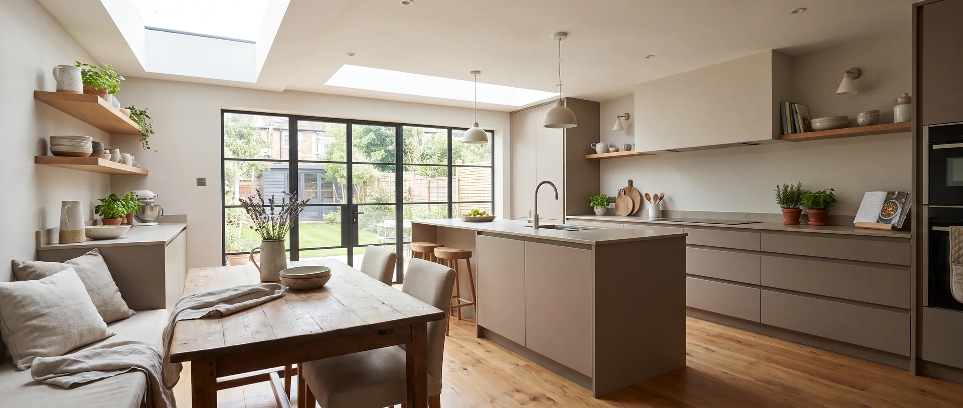 Contemporary style kitchen installation
