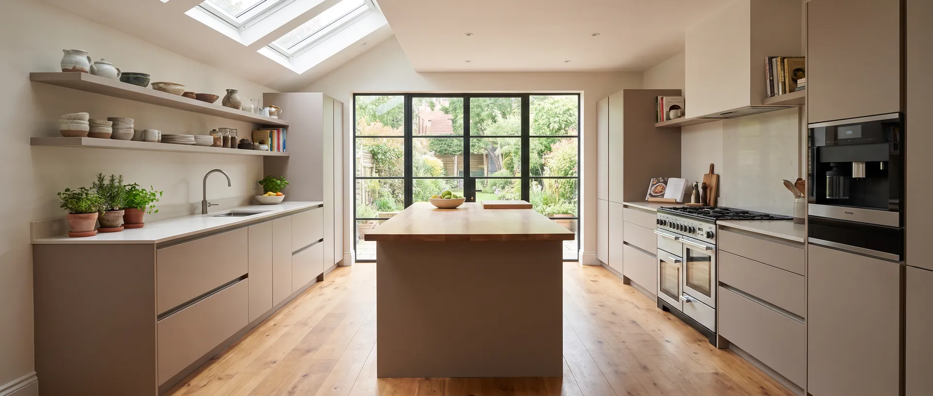 Contemporary style kitchen installation