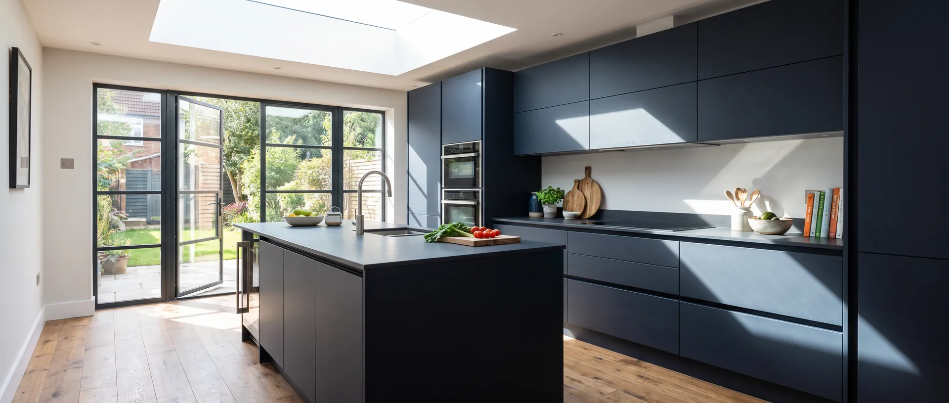 Handleless style kitchen installation