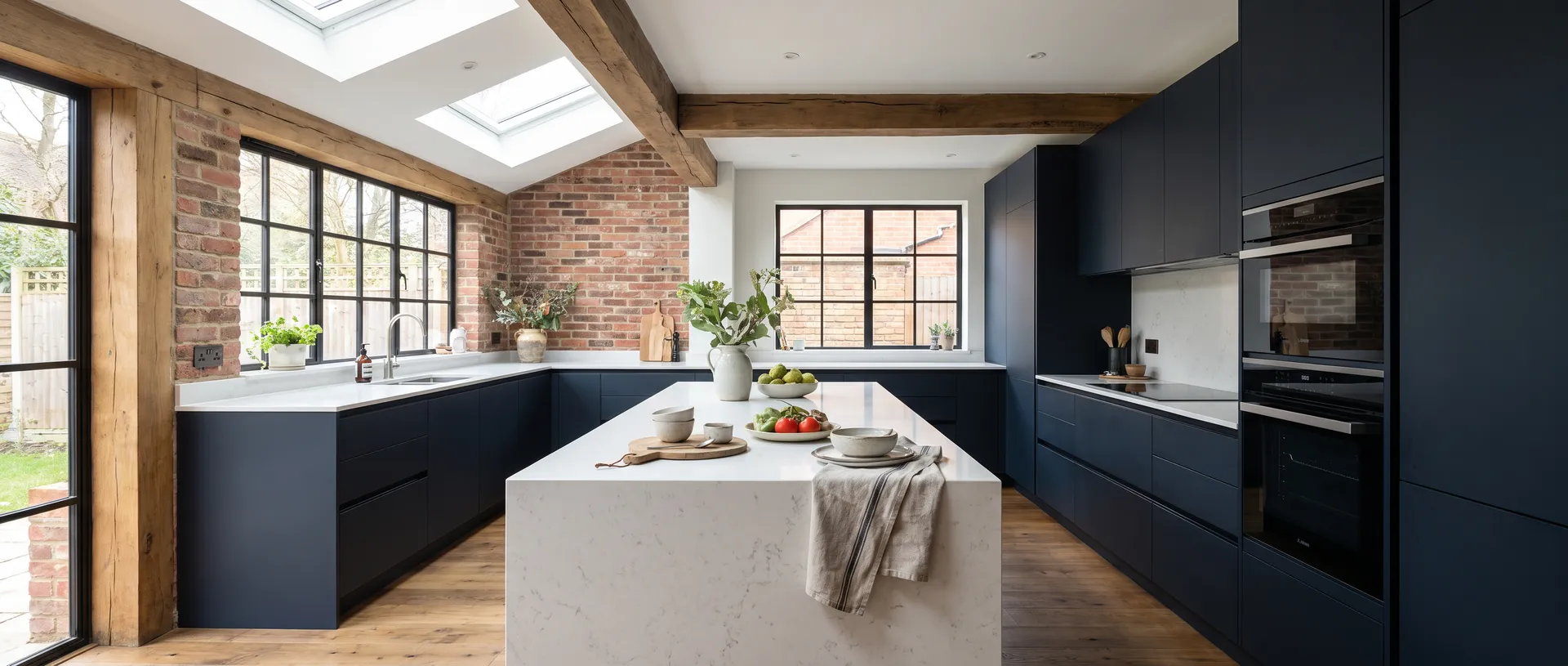 Handleless style kitchen installation