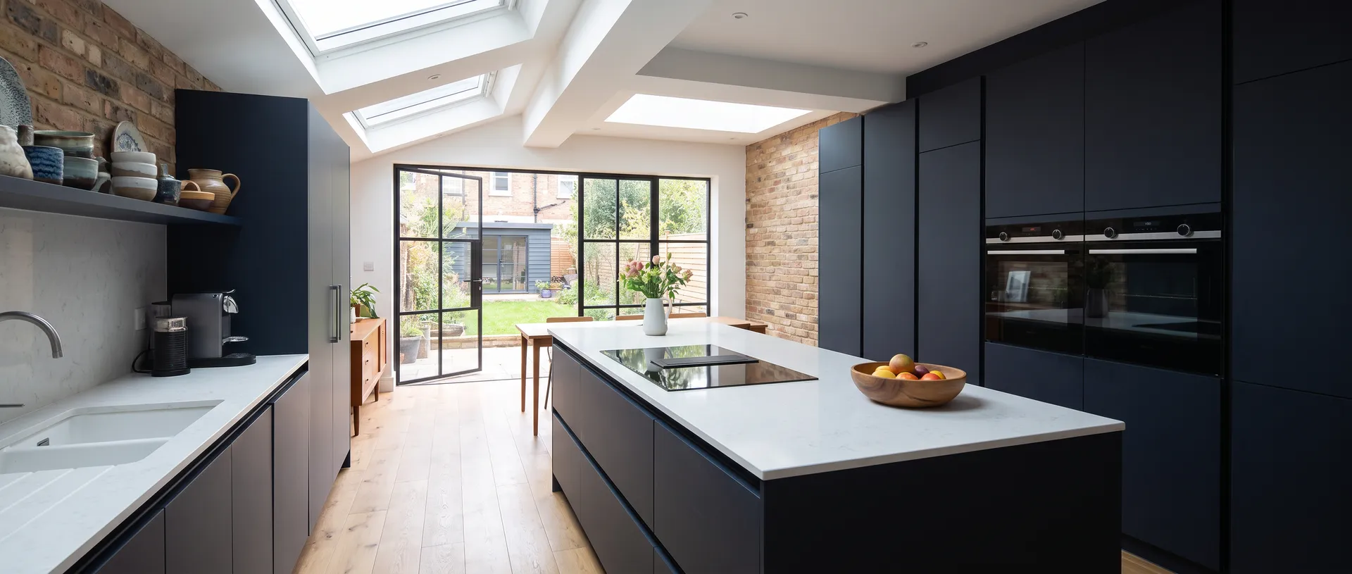 Handleless style kitchen installation