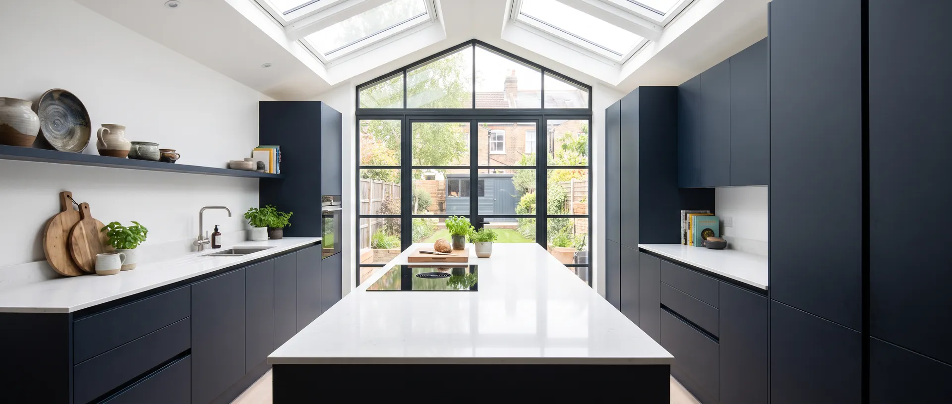 Handleless style kitchen installation