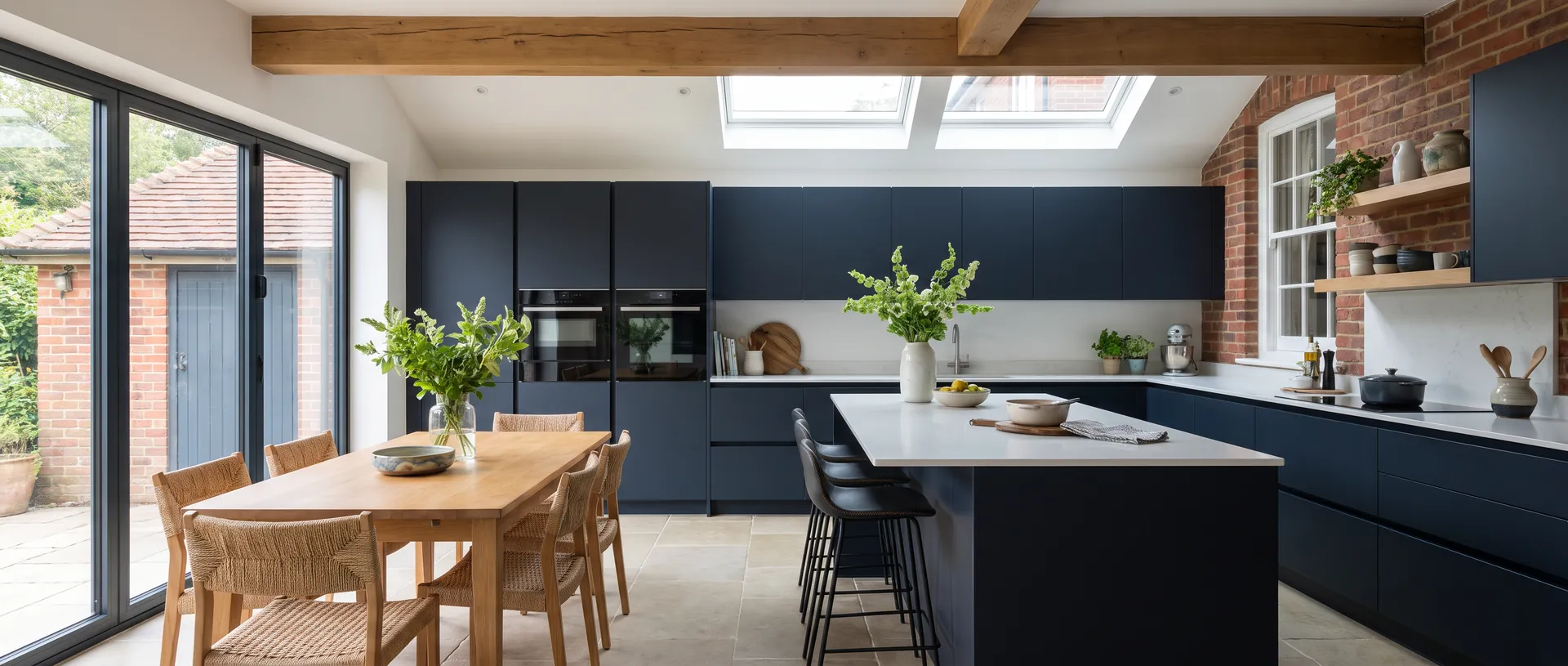 Handleless style kitchen installation