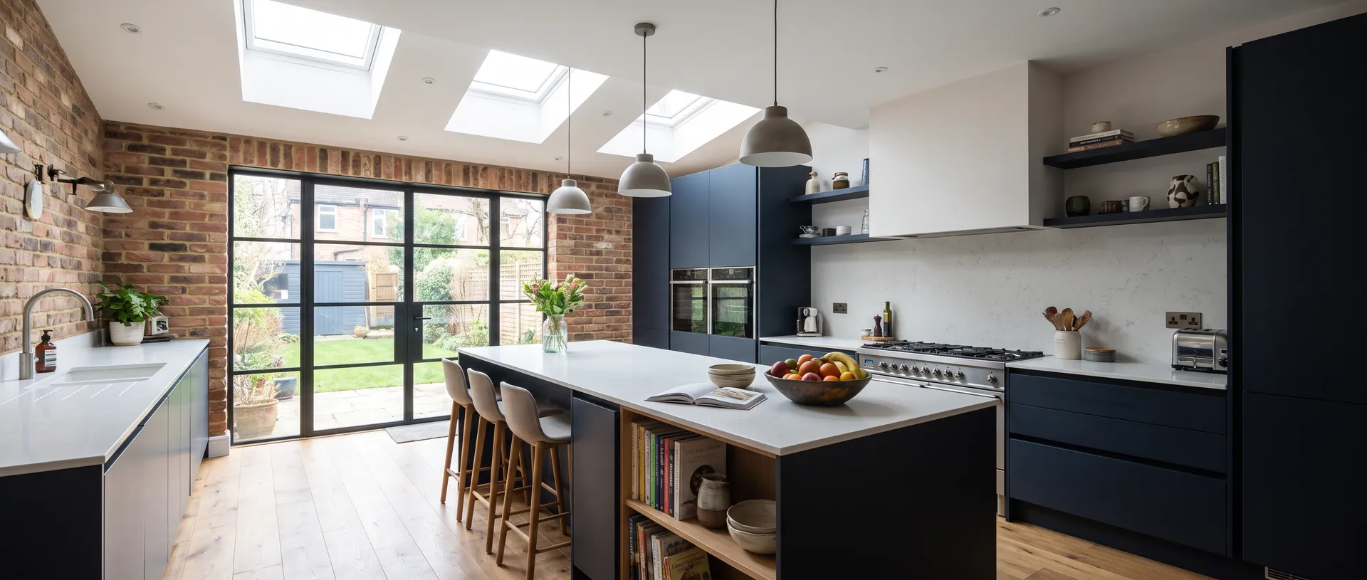 Handleless style kitchen installation