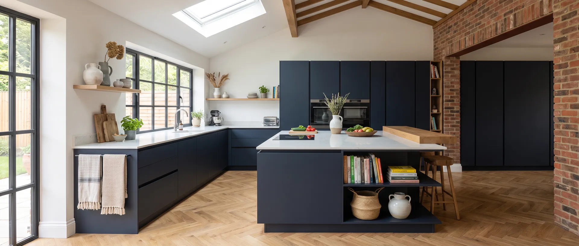 Handleless style kitchen installation