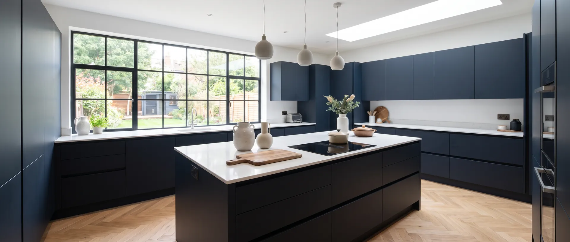 Handleless style kitchen installation