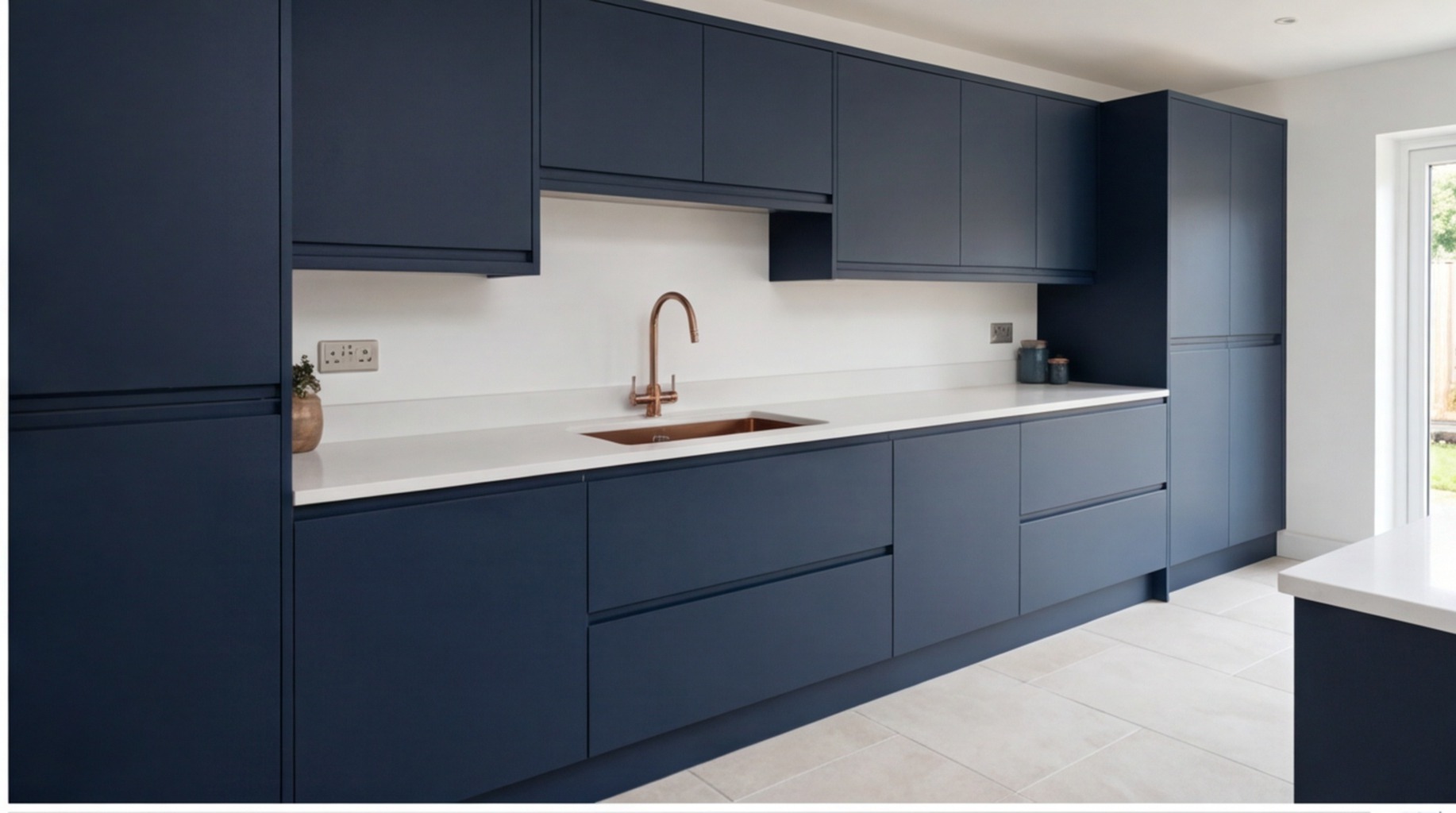 Handleless kitchen installation in Nuneaton – handleless fitted kitchens by West Midlands specialists