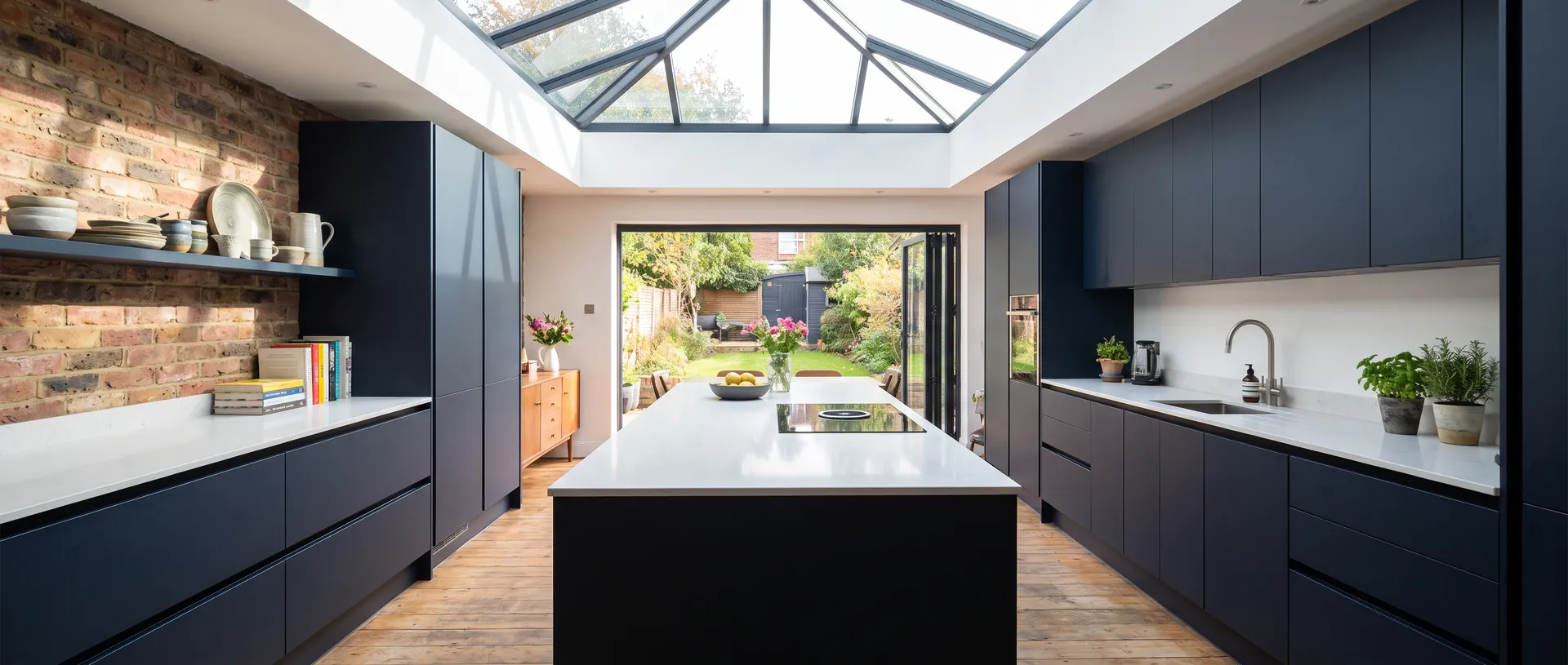 Handleless style kitchen installation