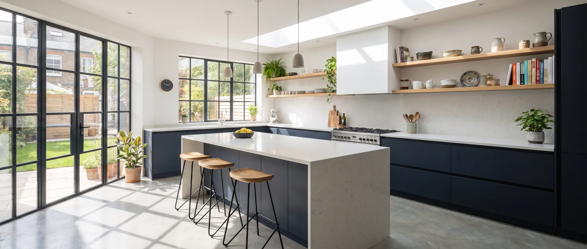 Handleless style kitchen installation