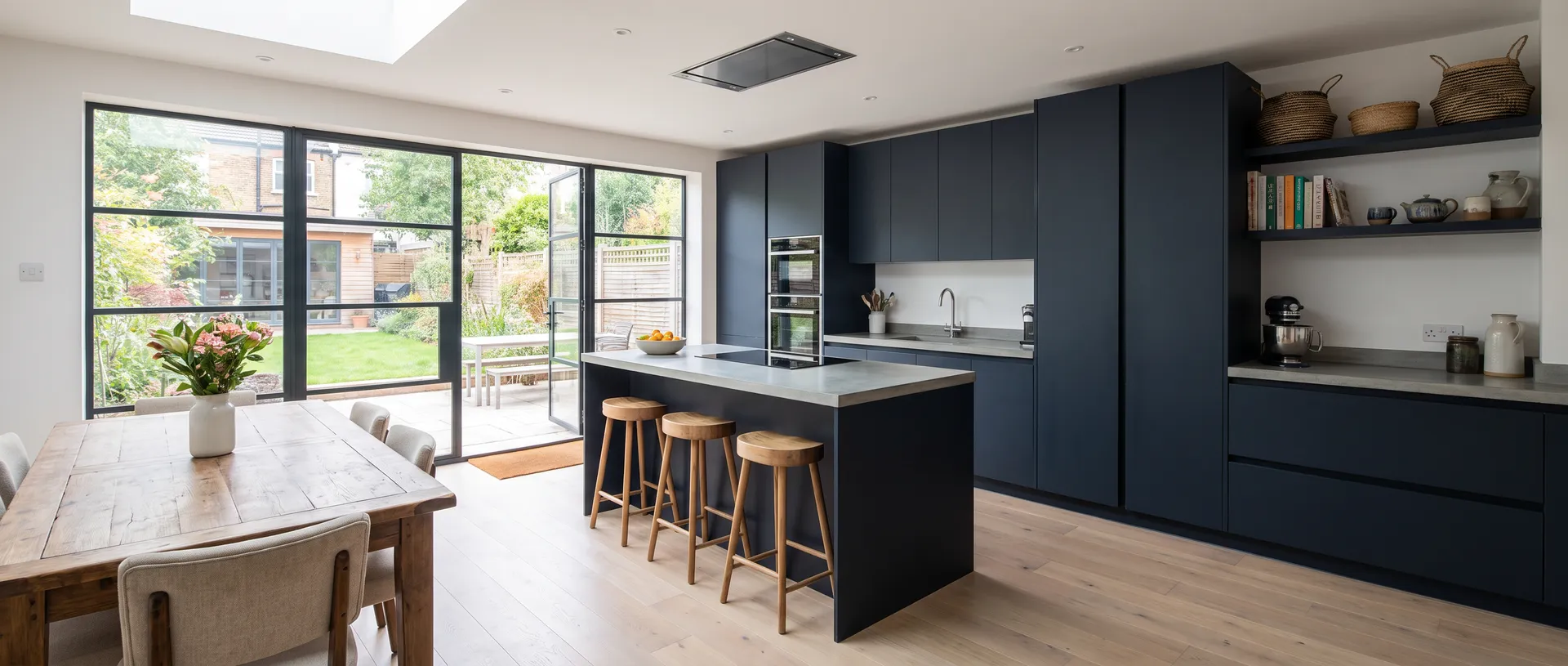 Handleless style kitchen installation