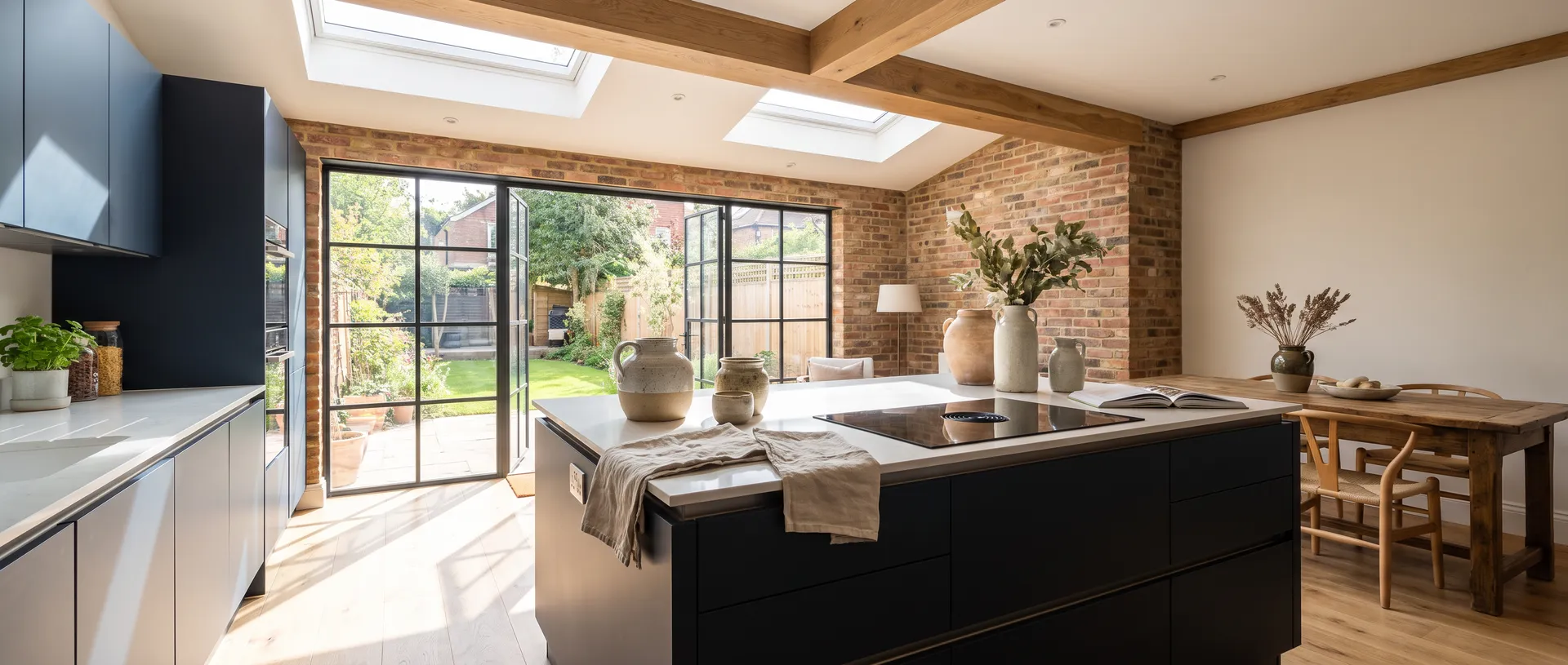 Handleless style kitchen installation
