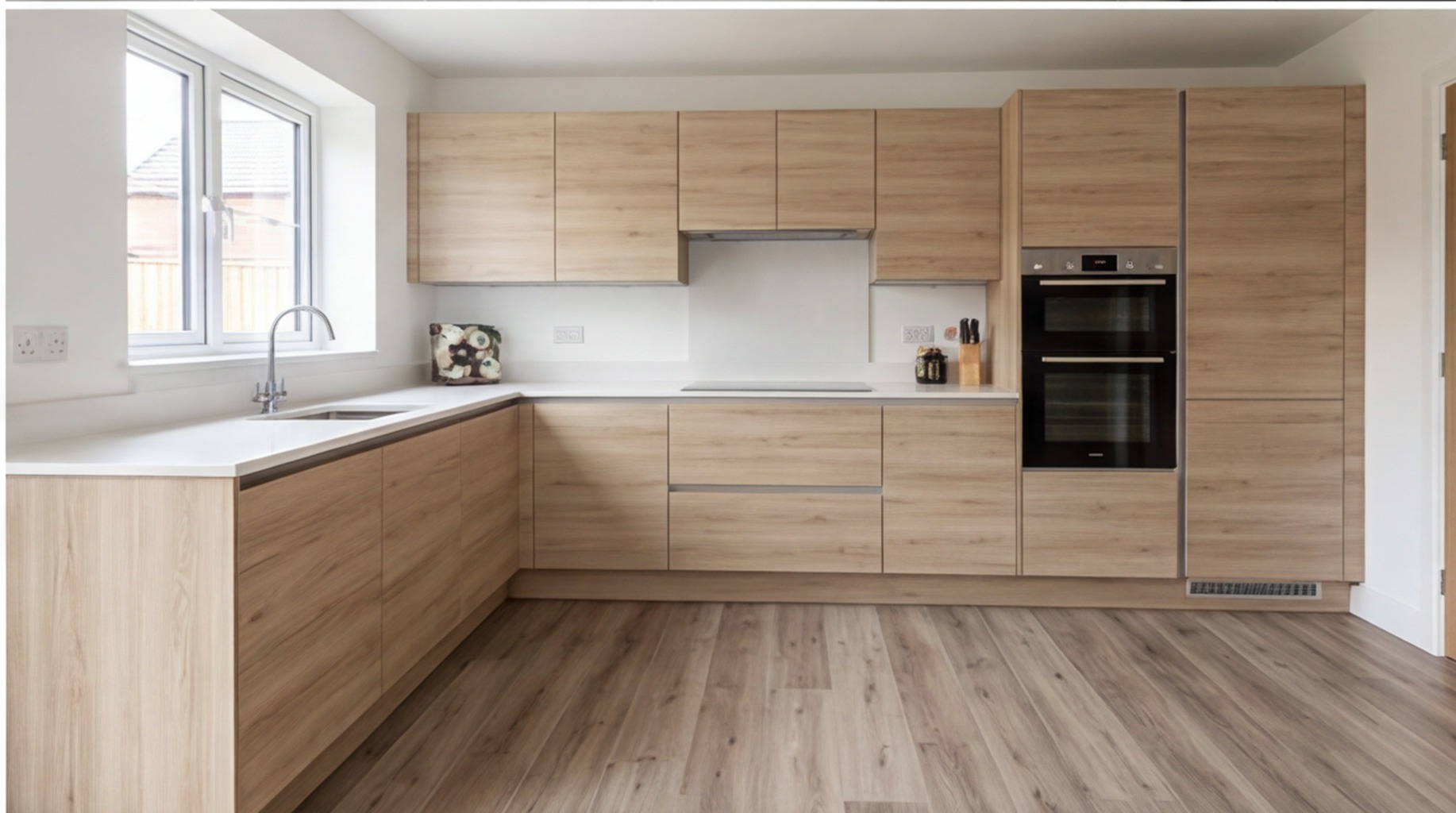 Handleless kitchen installation in Warwick – handleless fitted kitchens by West Midlands specialists