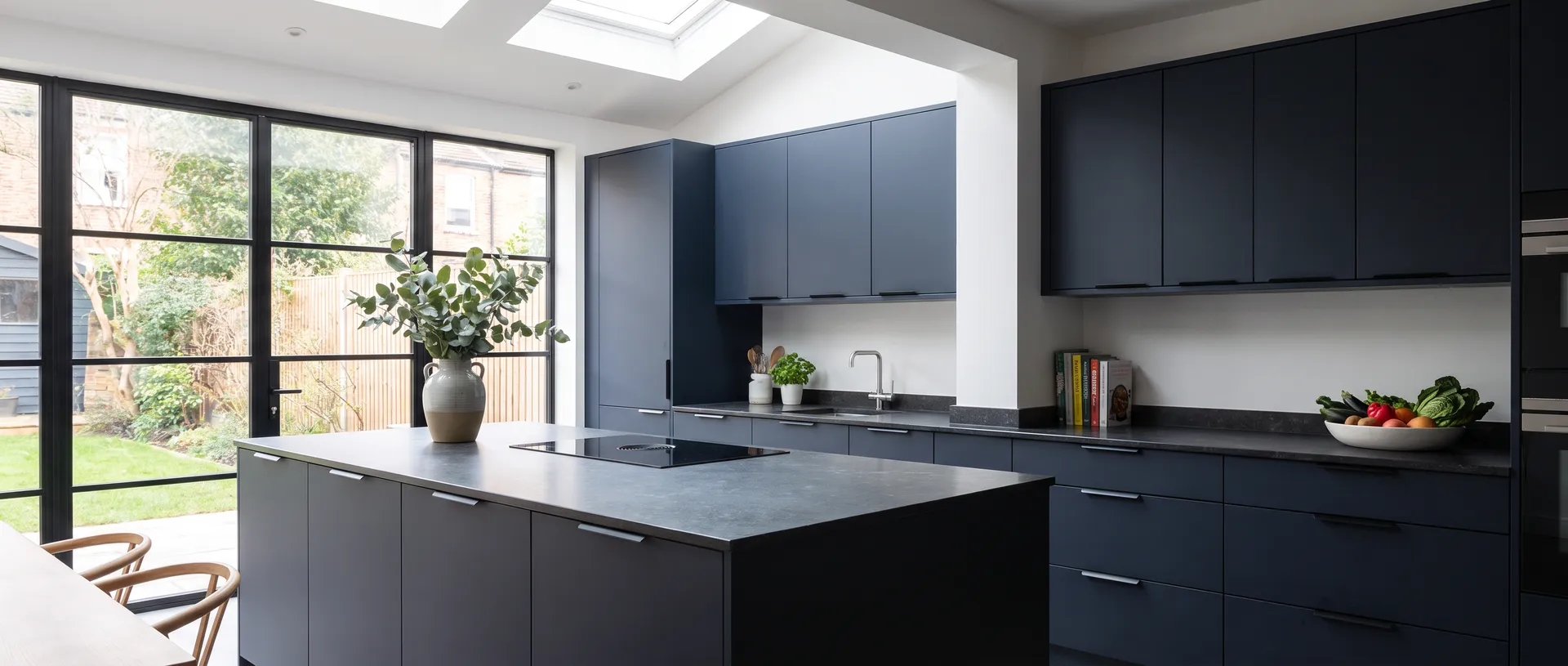 Handleless style kitchen installation