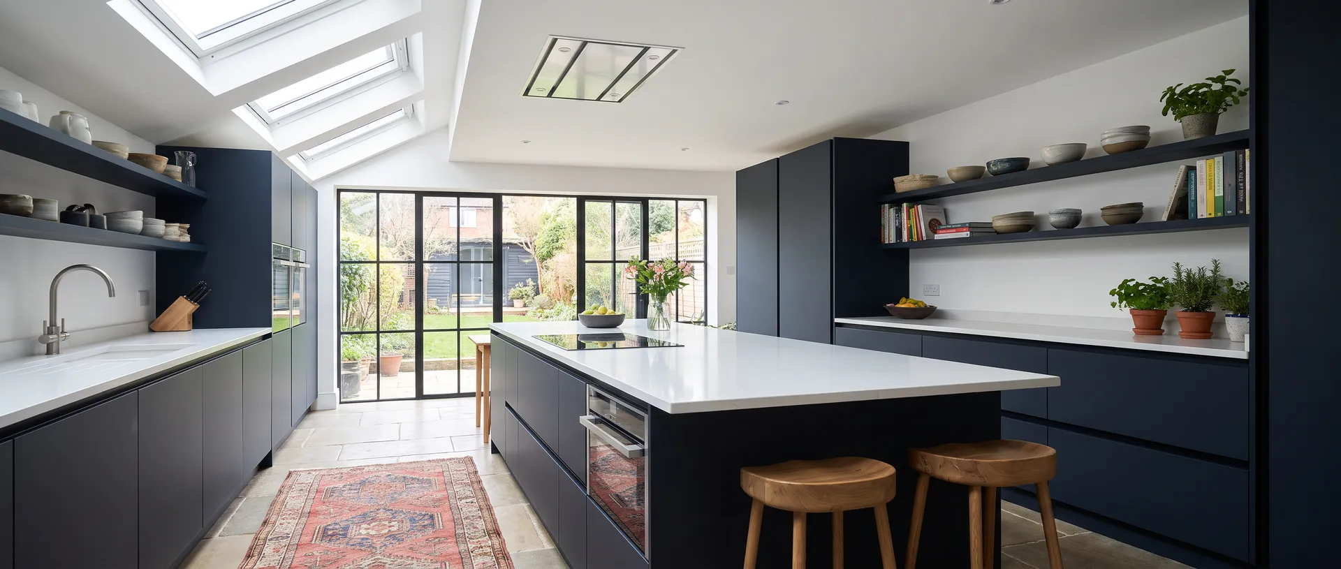 Handleless style kitchen installation