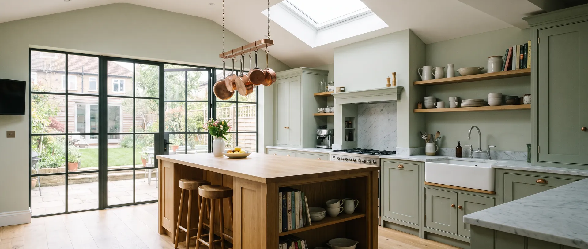 In Frame style kitchen installation