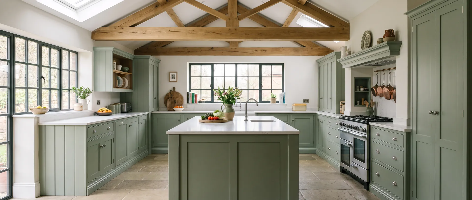 In Frame style kitchen installation