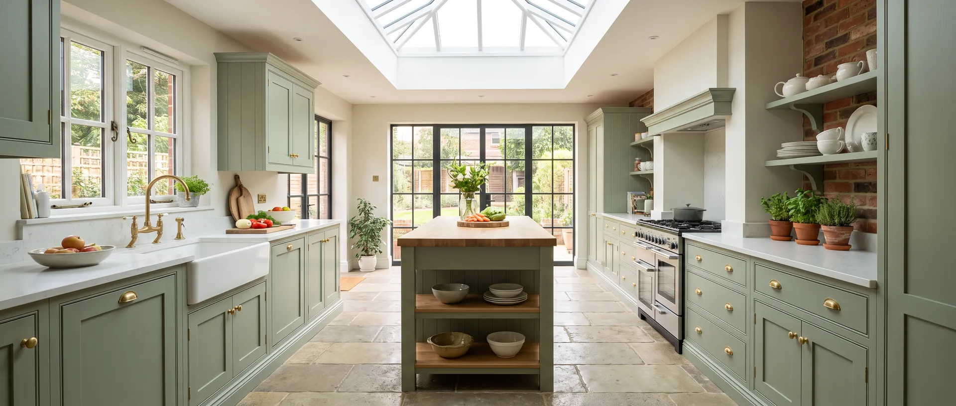 In Frame style kitchen installation
