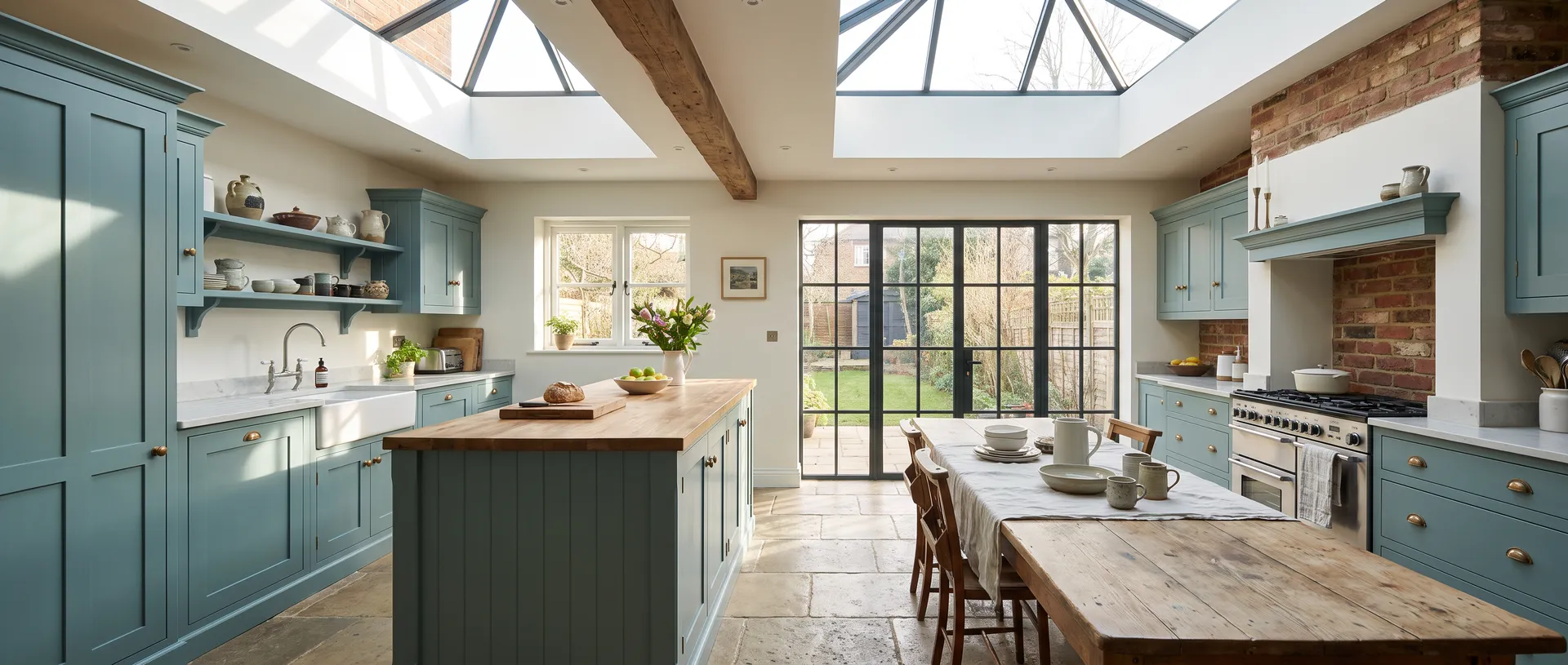 Painted style kitchen installation