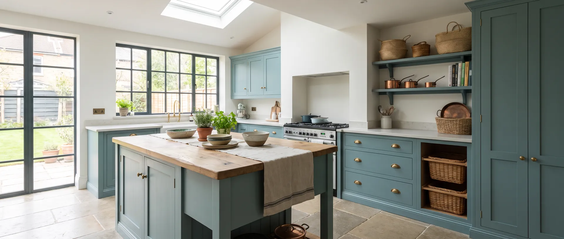 Painted style kitchen installation