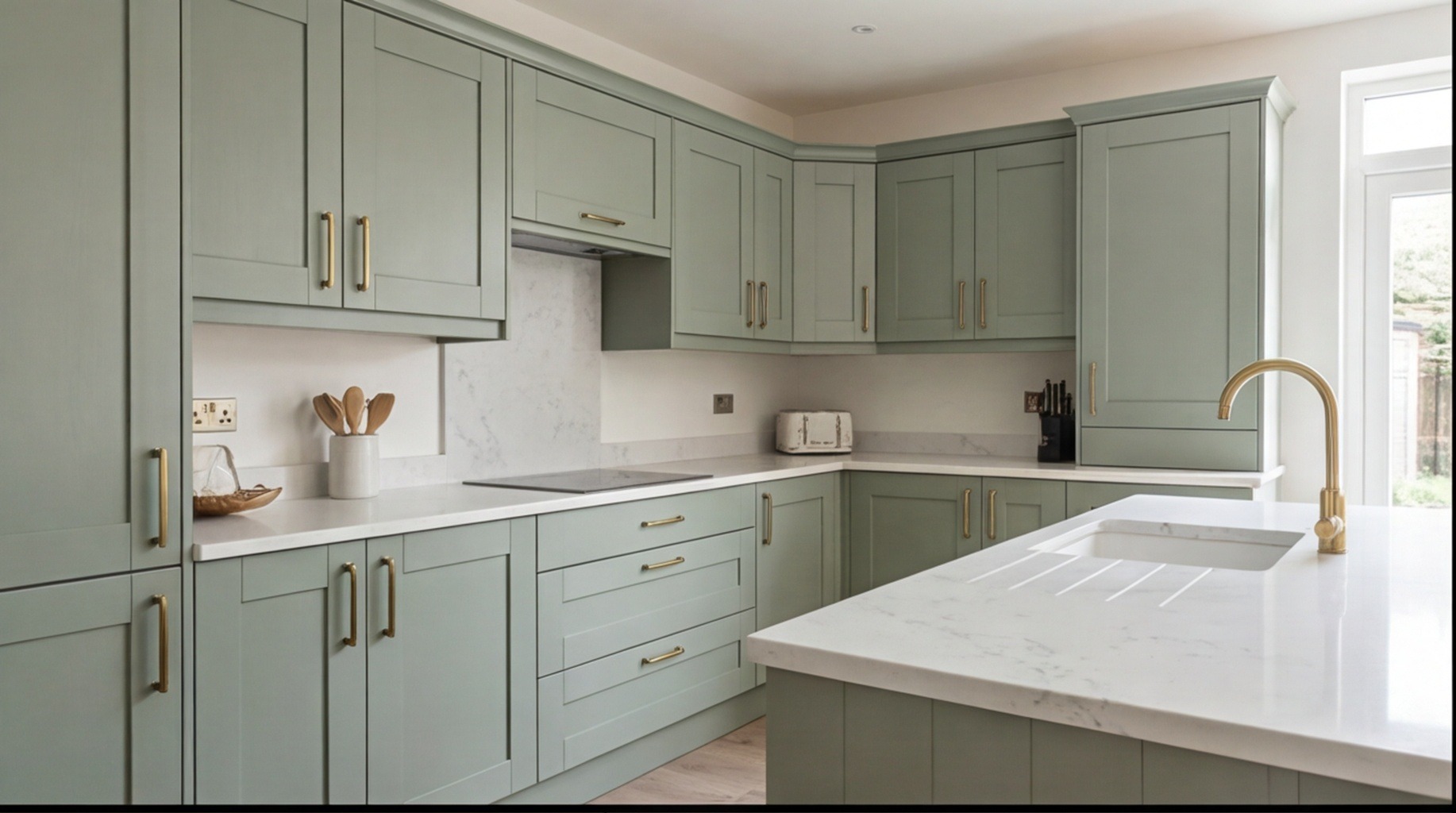 Painted kitchen installation in Hinckley – painted fitted kitchens by West Midlands specialists