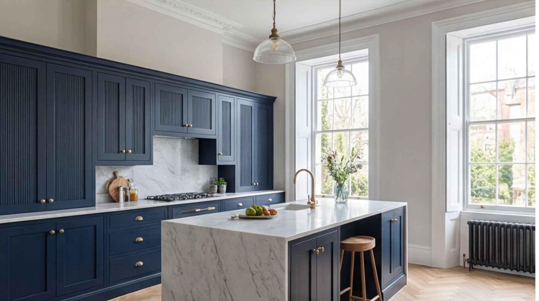 Painted kitchen installation in Leamington Spa – painted fitted kitchens by West Midlands specialists