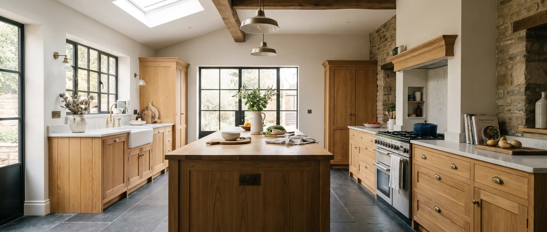 Solid Wood style kitchen installation