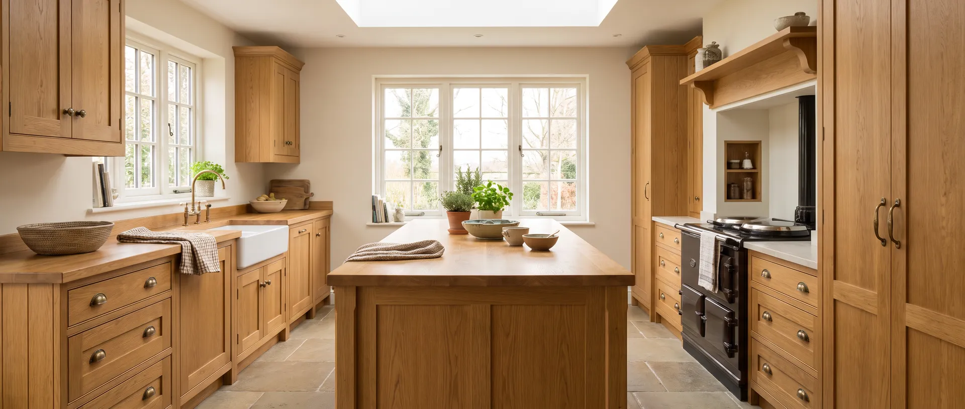 Solid Wood style kitchen installation