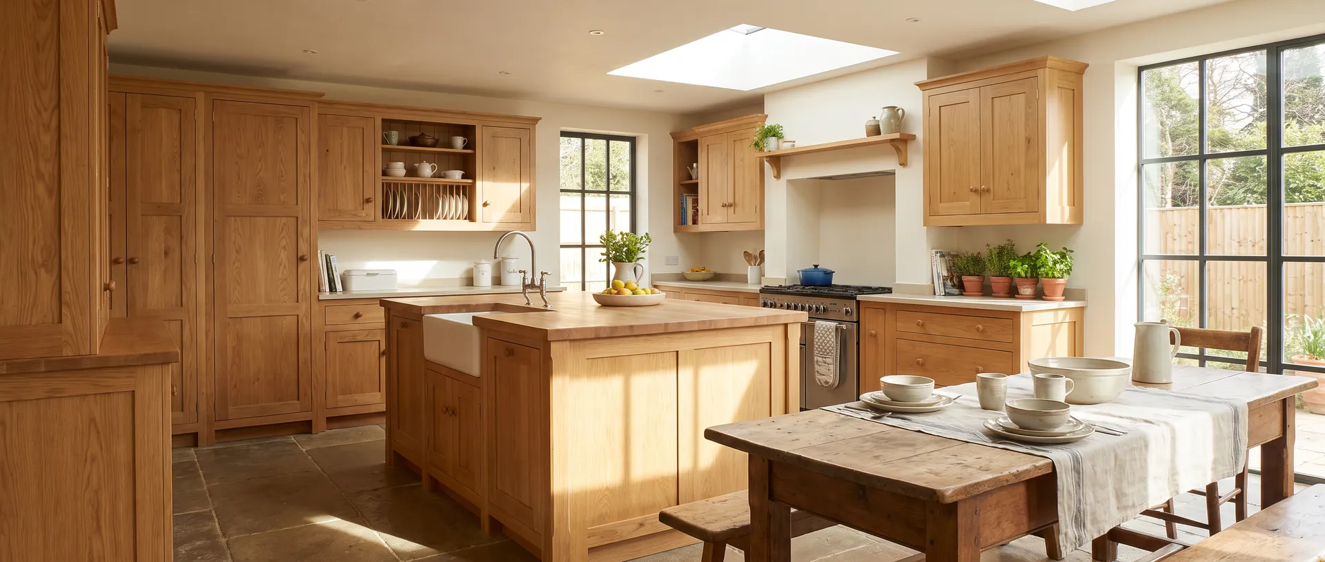 Solid Wood style kitchen installation