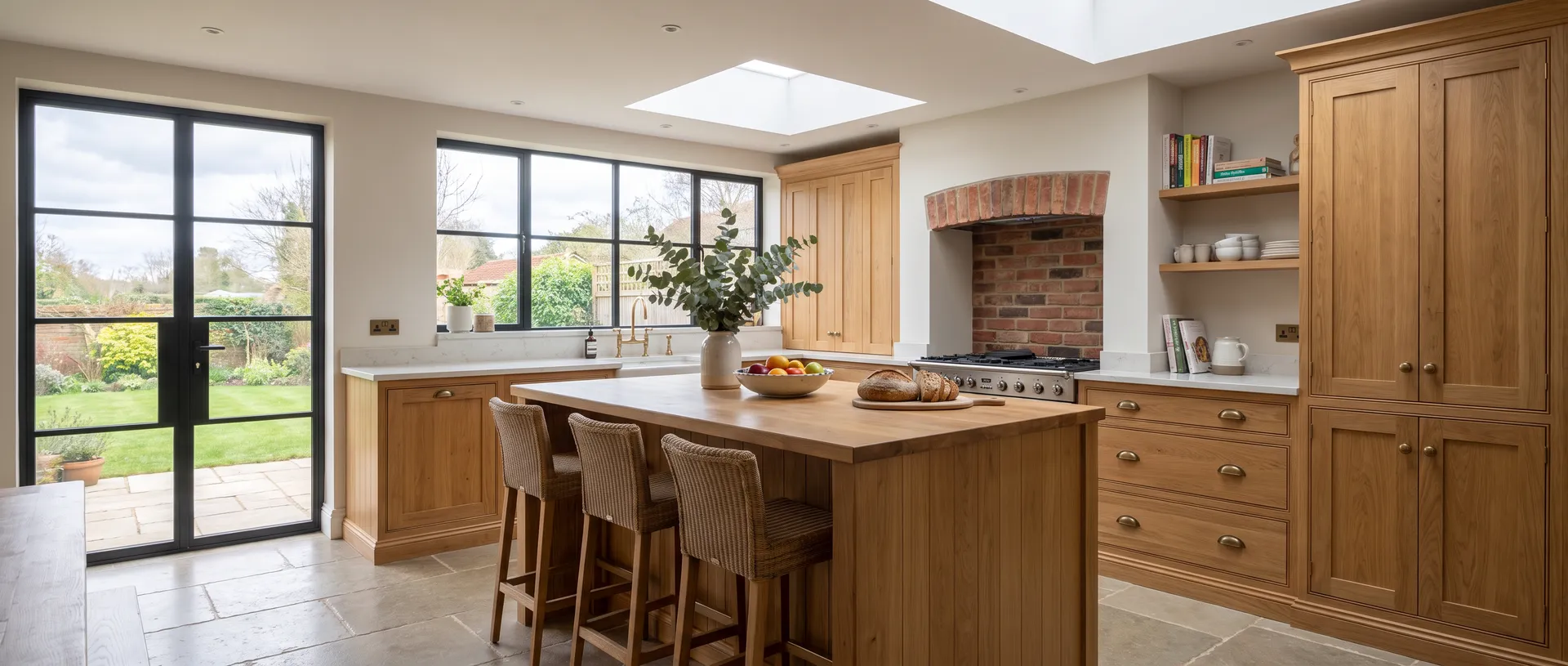 Solid Wood style kitchen installation