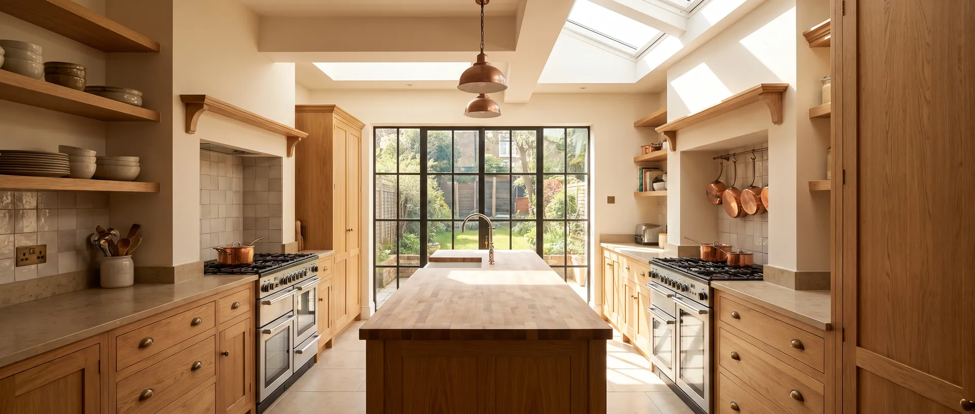 Solid Wood style kitchen installation
