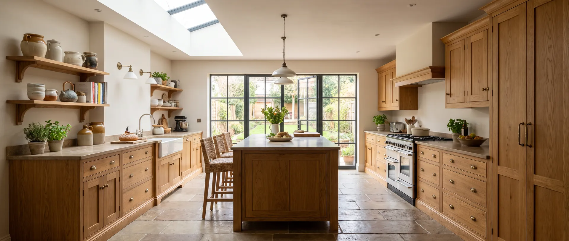 Solid Wood style kitchen installation