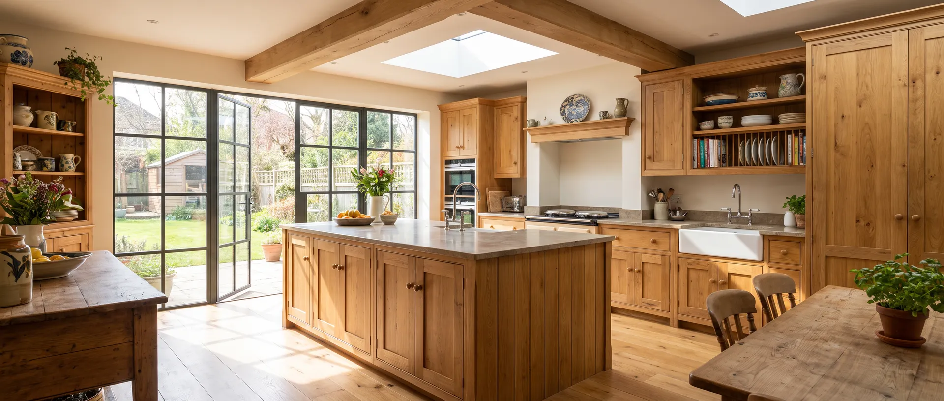 Solid Wood style kitchen installation