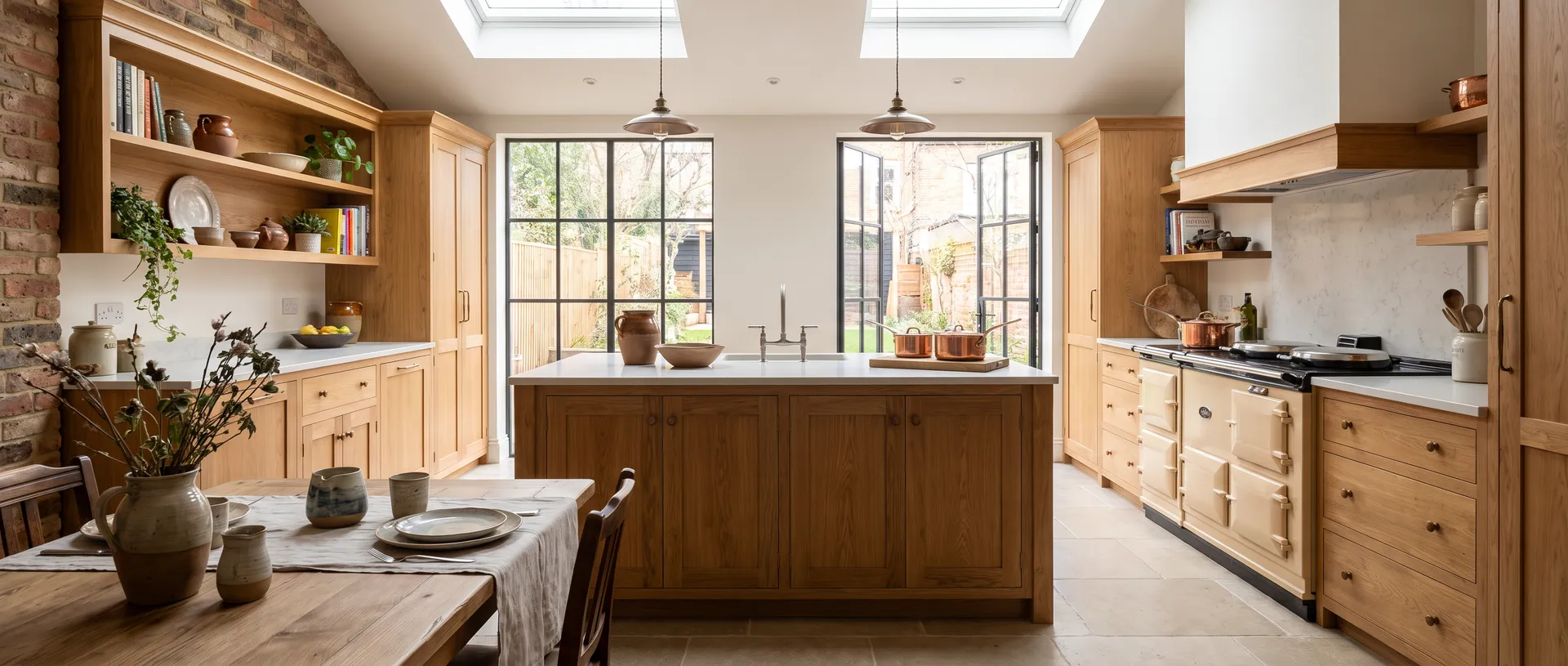 Solid Wood style kitchen installation