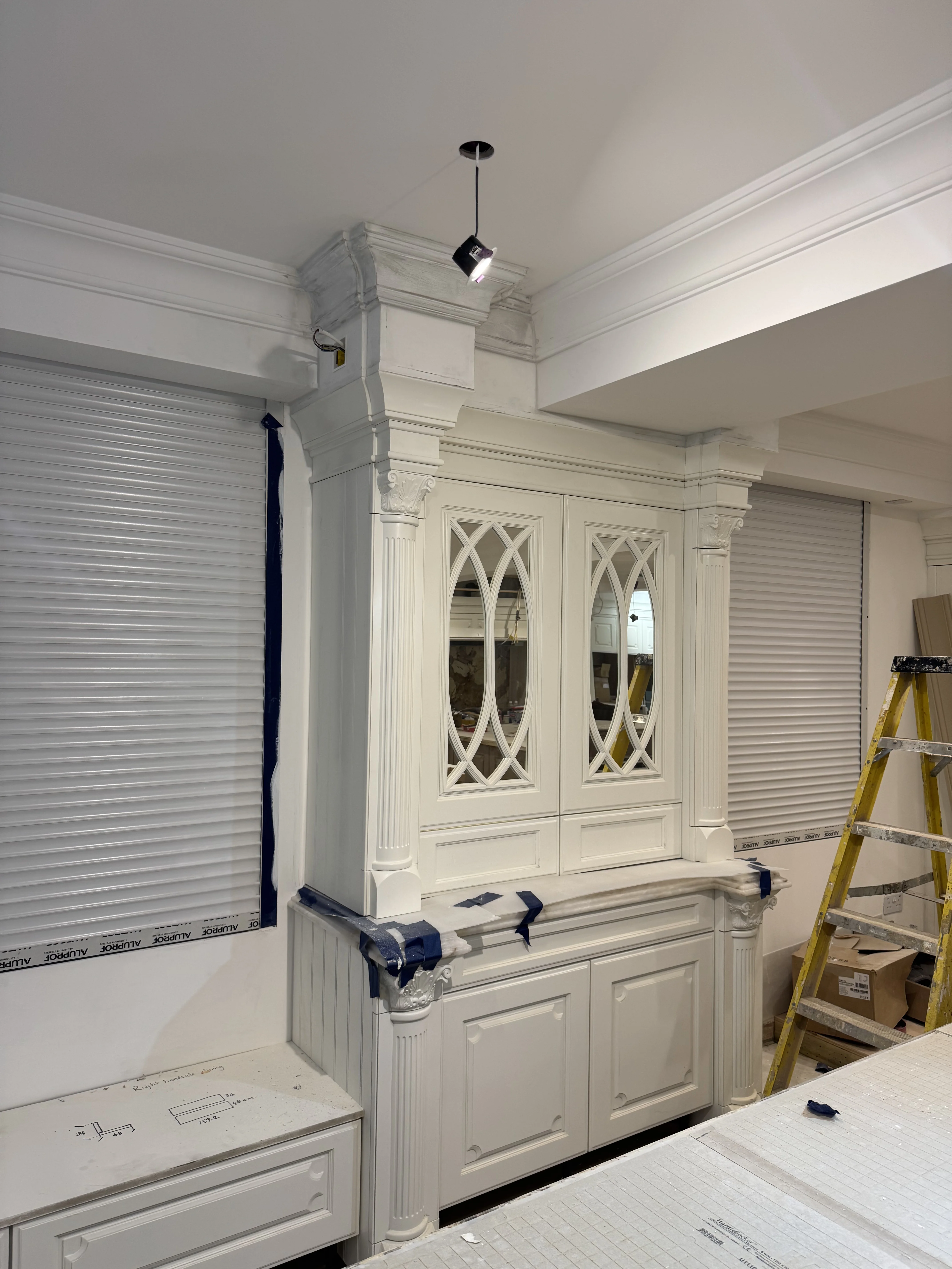 Howdens kitchen cabinet installation in progress, Earlsdon