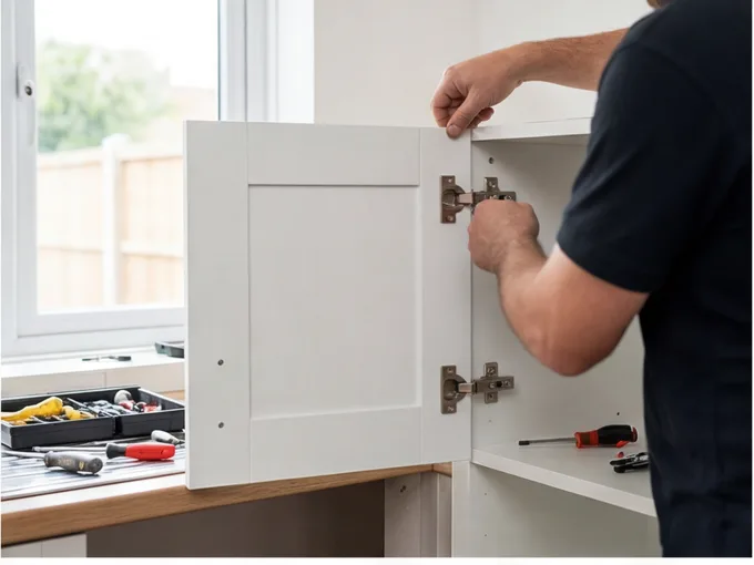 Kitchen Door Replacement in progress in Reading