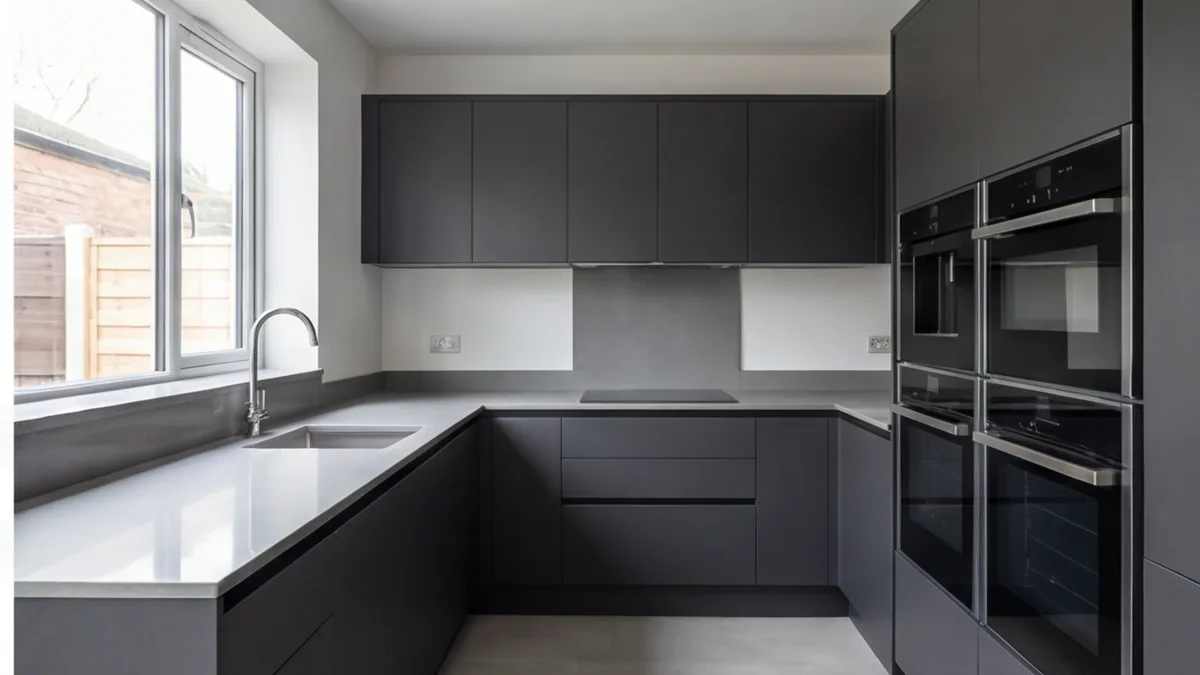 Handleless kitchen installation in Allesley — finished result